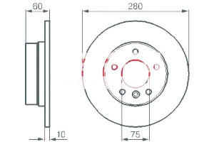 Tarcze Hamulcowe 2szt Bmw 3 E36 91-01 Tył Kamoka