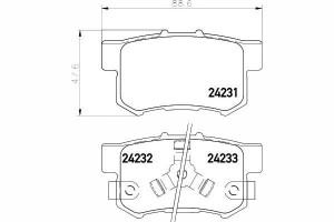 Klocki Hamulcowe Honda Tył Crv 02- Textar