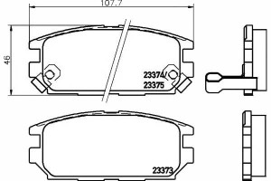 Klocki Hamulcowe Mitsubishi Tył Space Wagon 98- La