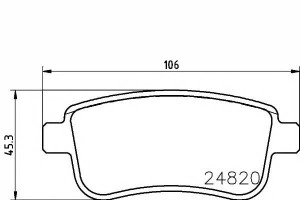 Klocki Hamulcowe Renault Tył Megane 08- Ham. Elekt