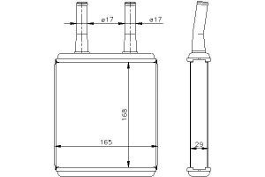 Nagrzewnica (168x165x29) Hyundai Accent Accent I A