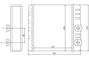 Nagrzewnica (190x210x32) Bmw 3 (e46) X3 (e83) 1.6-