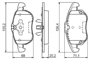 Klocki Hamulcowe Opel Przód Vectra C Bosch