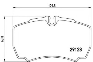 Klocki Hamulcowe Ford Transit 06-14 Tył Brembo