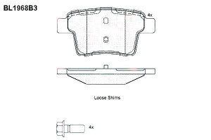 Klocki Hamulcowe Ford Mondeo Jaguar X-type 16.3mm