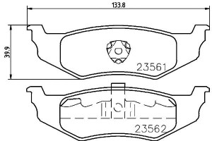 Klocki Hamulcowe Hella Pagid 05018208aa 05011631aa