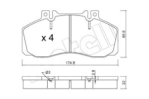 Klocki Hamulcowe Db 609d-814d 86- Metelli