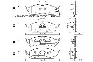 Klocki Hamulcowe Mercedes Ml W163 98- Metelli