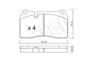 Klocki Hamulcowe Vw Touareg 05- Metelli