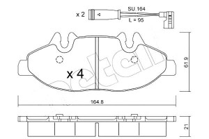 Klocki Hamulcowe Mercedes Vito 03- Czuj Metelli