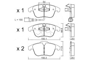 Klocki Hamulcowe Przód Vw Tiguan 07- Metelli