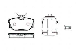 Klocki Hamulcowe Vw T4 90-03 Tył 16.8mm Roadhouse