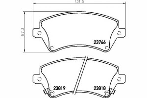 Klocki Hamulcowe Toyota Przód Corolla 01- Uk Texta