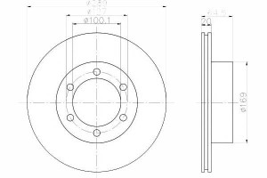 Tarcze Hamulcowe 2szt Toyota Przód Hilux 87-05 4ru
