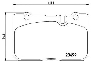 Klocki Hamulcowe Lexus Ls400 94-00 Przód Brembo
