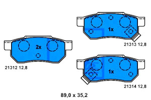 Klocki Hamulcowe Honda Tył Accord Civic 85-01 Ate
