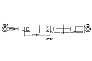 Linka Hamulca Ręcznego Fiat Uno 0.9-1.9d 01.83-06.