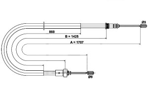 Linka Hamulca Ręcznego Peugeot 206 1.4-2.0 04.99-