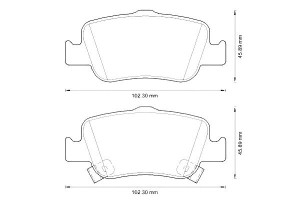 Klocki Hamulcowe Ceramiczne Toyota Auris Corolla 1