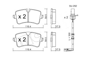 Klocki Hamulcowe Audi A8 10- Tył Metelli