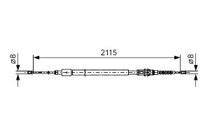 Linka Hamulca Ręcznego Citroen C4 I Peugeot 307 1.