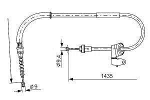 Linka Hamulca Ręcznego Mini (r50 R53) (r52) 1.4d/1