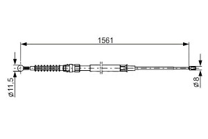 Linka Hamulca Ręcznego Vw Touran 1.2-2.0d 02.03-05