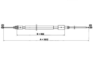 Linka Hamulca Ręcznego Citroen C2 C2 Enterprise Pe