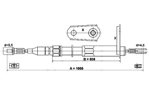 Linka Hamulca Ręcznego Mercedes 124 (c124) 124 T-m