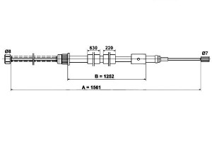 Linka Hamulca Ręcznego Peugeot 306 1.1-1.9d 04.93-