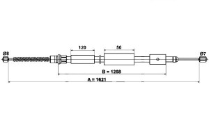 Linka Hamulca Ręcznego Peugeot 306 1.8 03.94-04.02