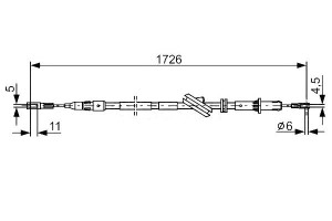 Linka Hamulca Ręcznego Mercedes Tył W211 S211 02-0