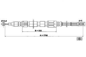 Linka Hamulca Ręcznego Mercedes T1 (601) T1 (601 6