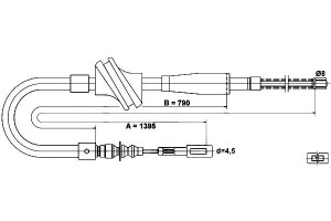 Linka Hamulca Ręcznego Audi 100 1.8-2.4d 08.82-07.