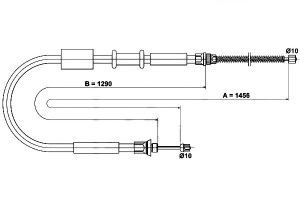 Linka Hamulca Ręcznego Fiat Punto 1.1-1.7d 09.93-0