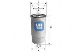 Filtr Paliwa Diesel Ufi