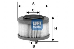 Filtr Paliwa Chrysler Voyager 2.5crd 01- Ufi