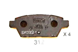 Klocki Hamulcowe Mazda Tył 6 2,3 02-07 Japanparts