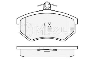 Klocki Hamulcowe Vw Przód A80 100 82-9 Bez Czujnik