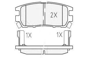 Klocki Hamulcowe Mitsubishi Tył Pajero 90- Z Czujn