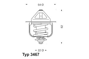 Termostat Opel 85c 1,7tds 92- Wahler