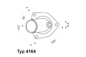 Termostat Opel 92c 1,6d 1,8 Wahler