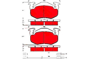 Klocki Hamulcowe Citroen Bx 1.1-1.9d 10.82-12.94 T