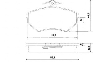 Klocki Hamulcowe Vw Passat 88-96 19mm A.b.s.