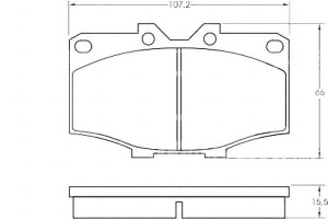 Klocki Hamulcowe Toyota Hilux 78-88 A.b.s.