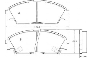 Klocki Hamulcowe Honda Civic 87-96 Z Czuj A.b.s.