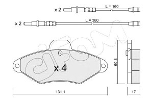 Klocki Hamulcowe Citroen Xantia 93-01 Z Czuj. Cifa