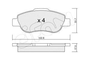 Klocki Hamulcowe Fiat Panda 1.3jtd 03- Cifam