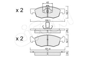 Klocki Hamulcowe Fiat Doblo 1.2-1.9jtd 03-05 Cifam