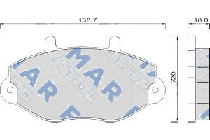 Klocki Hamulcowe Ford Transit 91 Felga 15' Gr.18mm